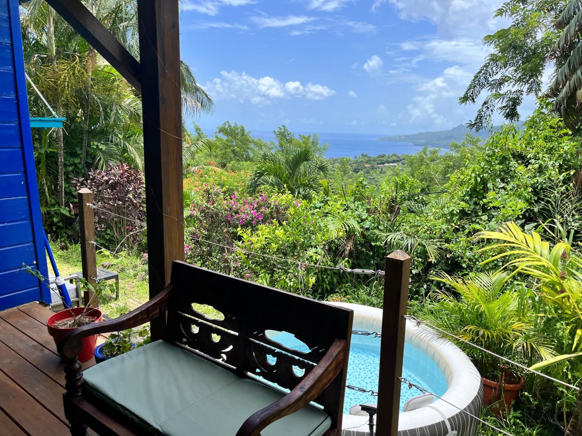 Bungalow Avec Vue Dans Lieu Calme Le Carbet Extérieur photo